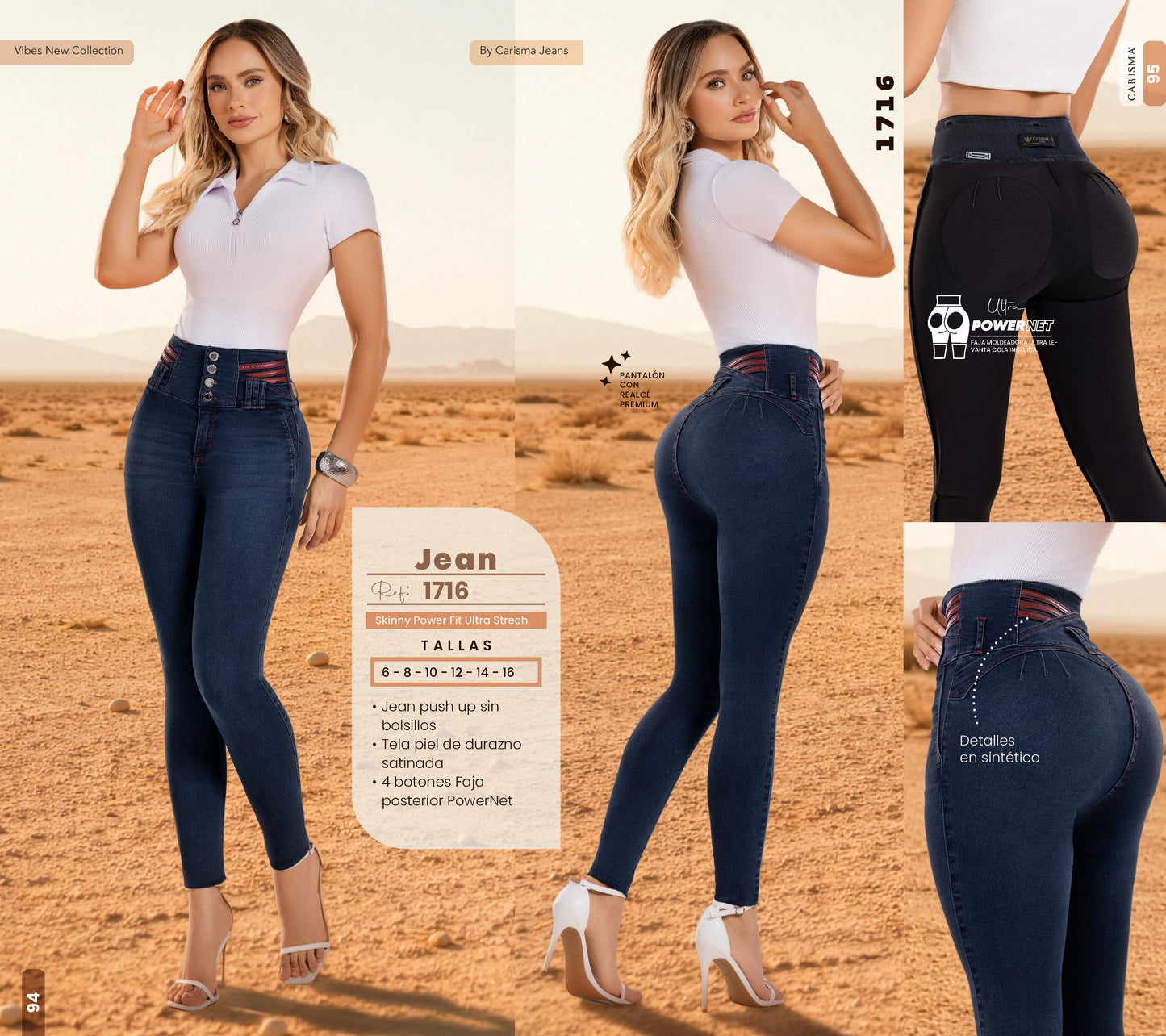 1716 JEANS COLOMBIANO CARISMA CON FAJA