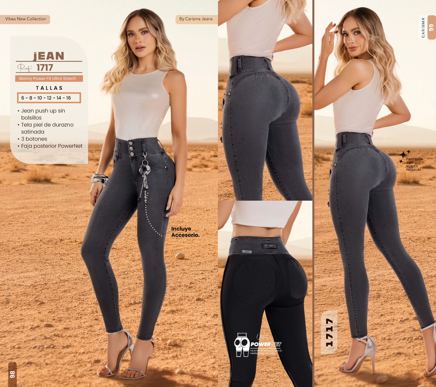 1717 JEANS COLOMBIANO CARISMA CON FAJA
