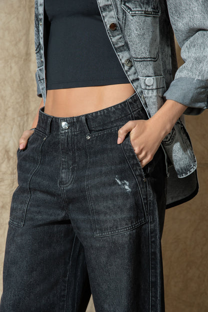 V07276 JEAN 1 BOTON DELUXE