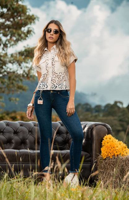 V07297 JEAN 3 BOTONES DELUXE