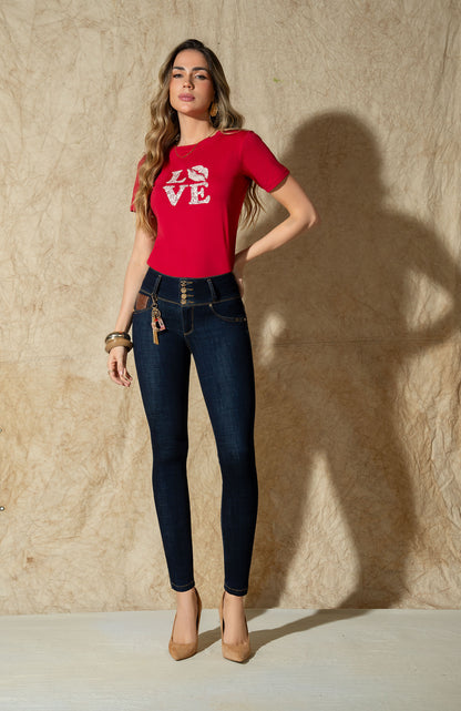 V07326 JEAN 3 BOTONES DELUXE