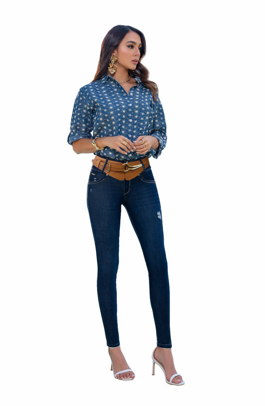 7118 JEANS COLOMBIANO DELUXE (INCLUYE CINTURÓN)